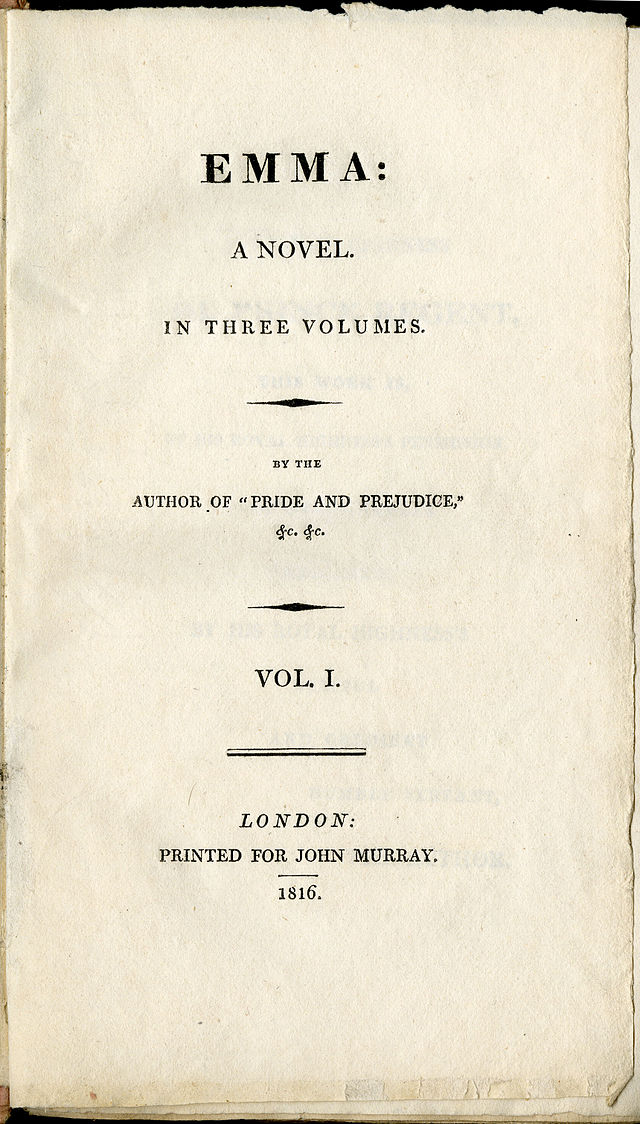 Emma, title page, Wikimedia Commons