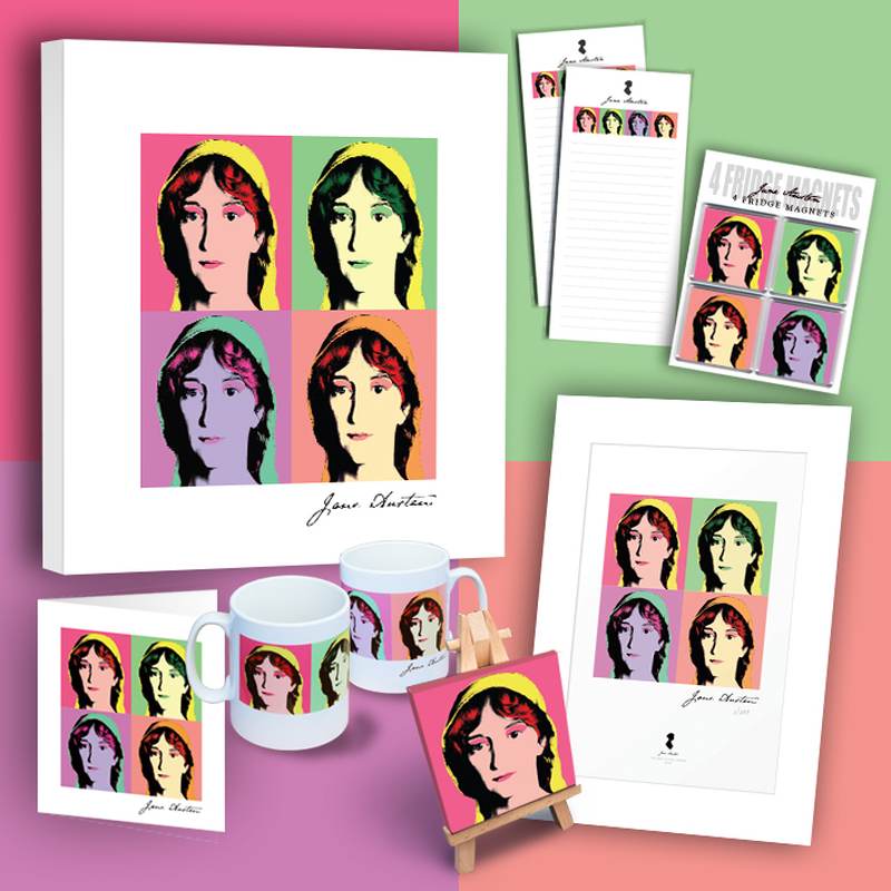 Jane gets a makeover... The Jane Austen Pop Art range - JaneAusten.co.uk