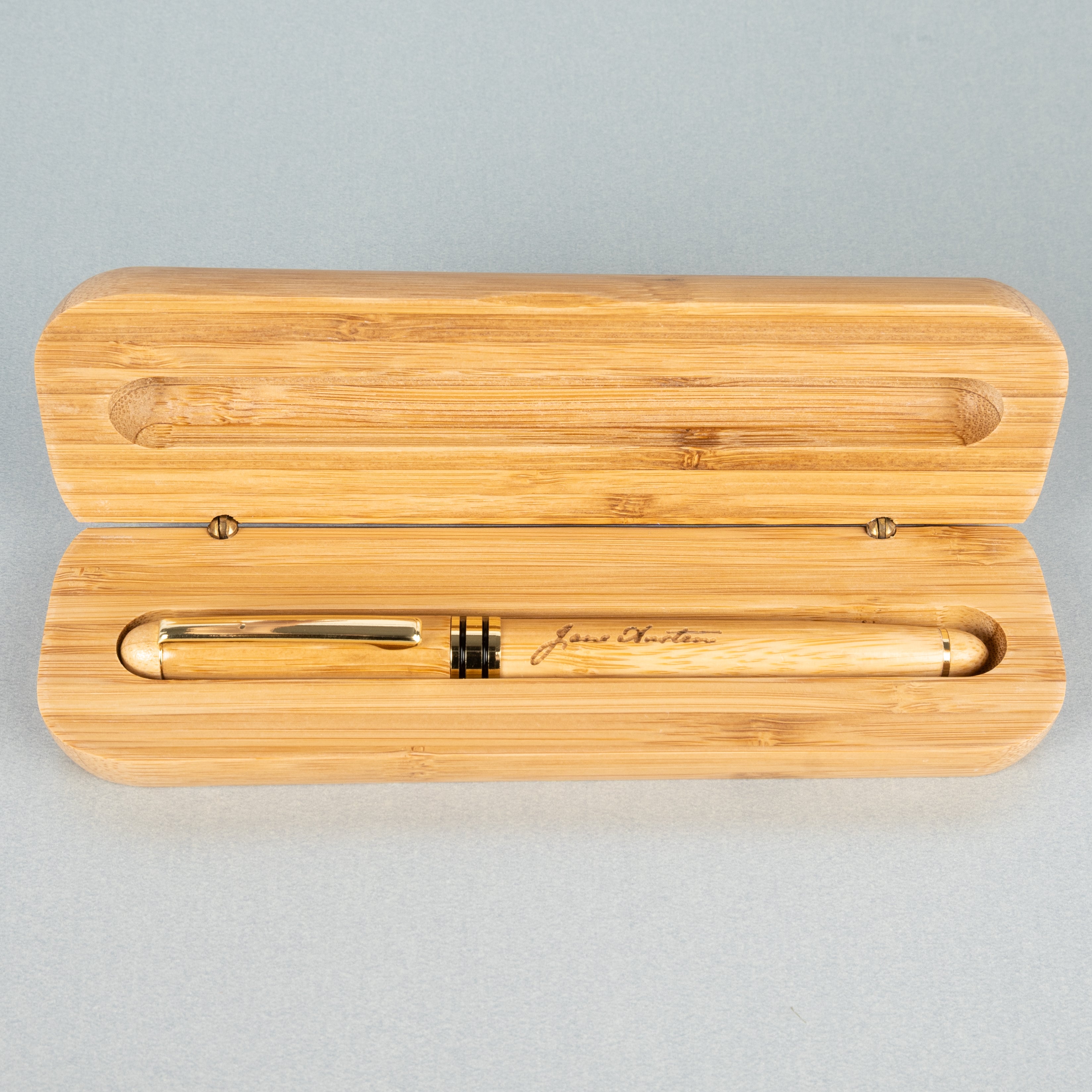 Open case with pen inside