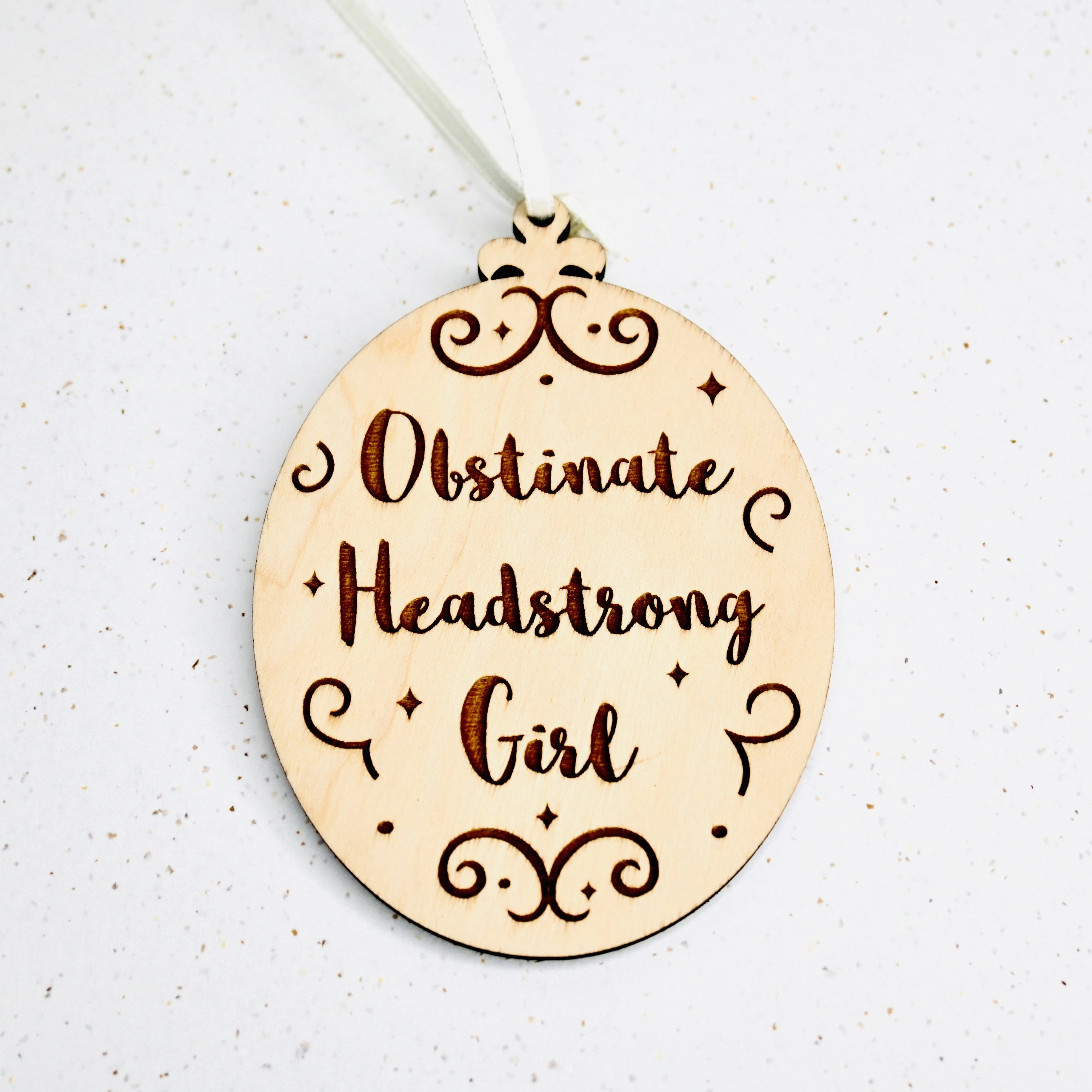 Pride and Prejudice 'Obstinate Headstrong Girl' Quote Decoration