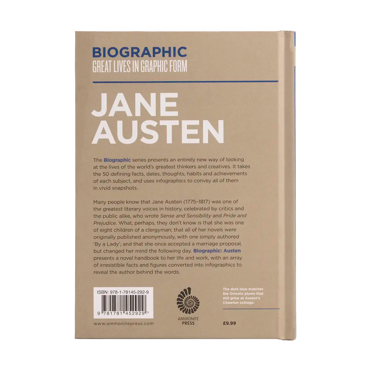 Back cover of Biographic Austen book