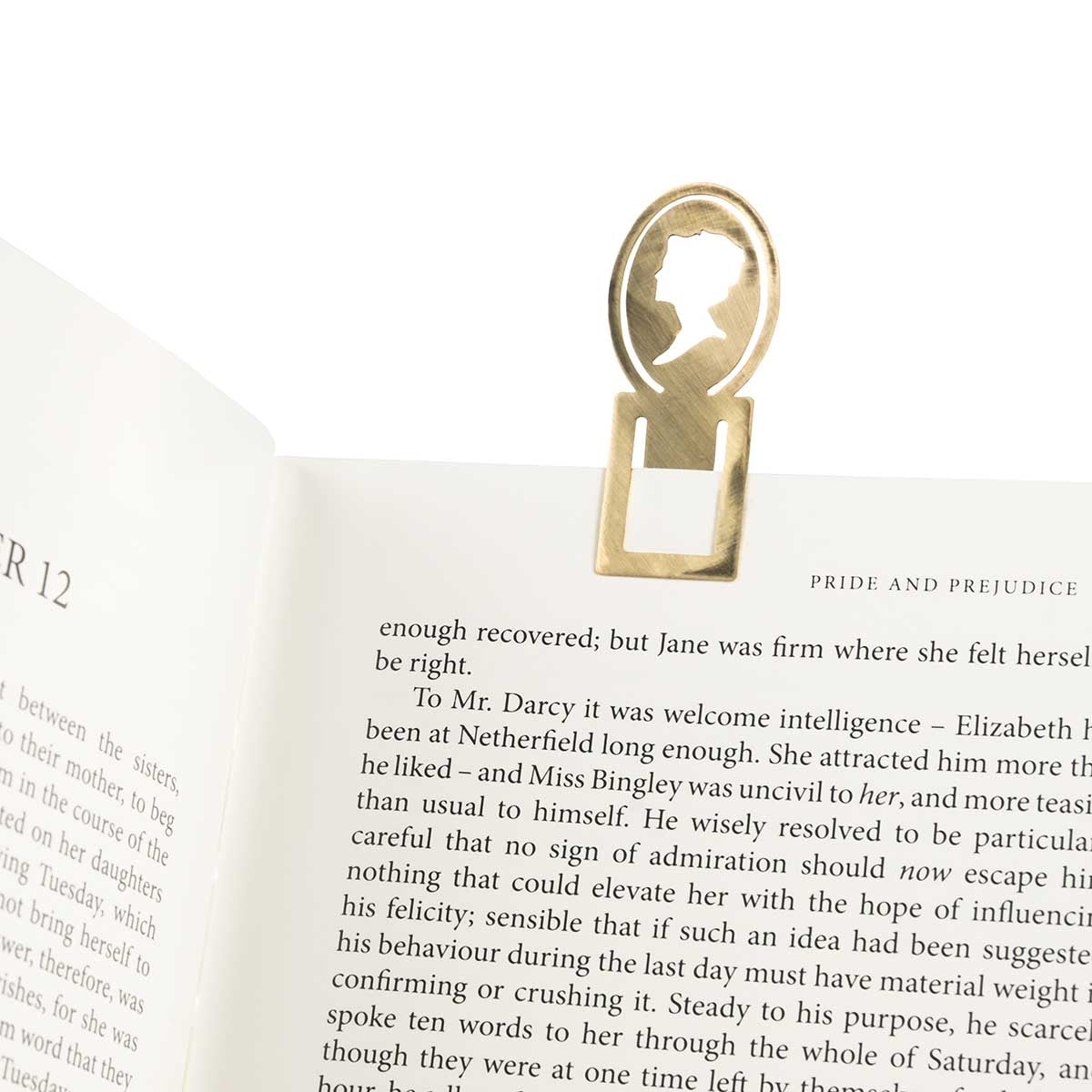 Brass Book mark with silhouette of Lizzy Bennet