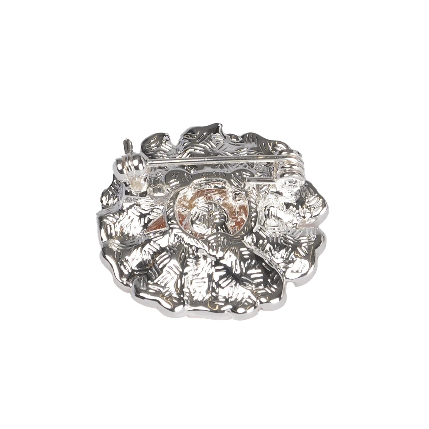 Broche artesanal de la caléndula de Chawton en plata