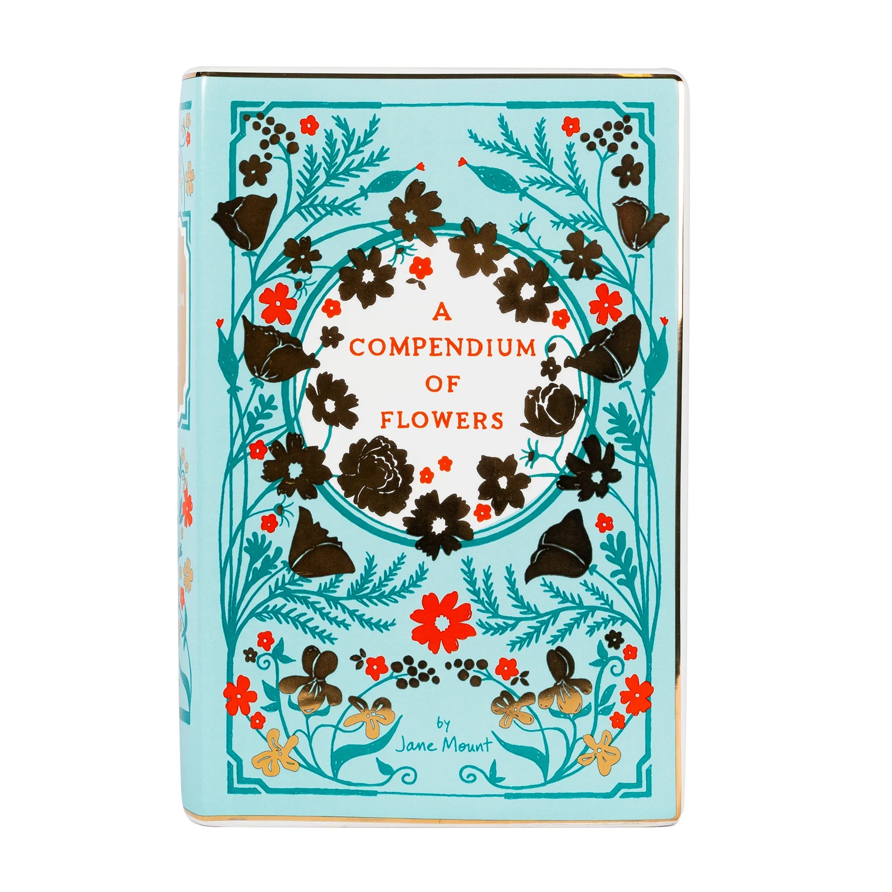 Compendium of Flowers Ceramic Book Vase
