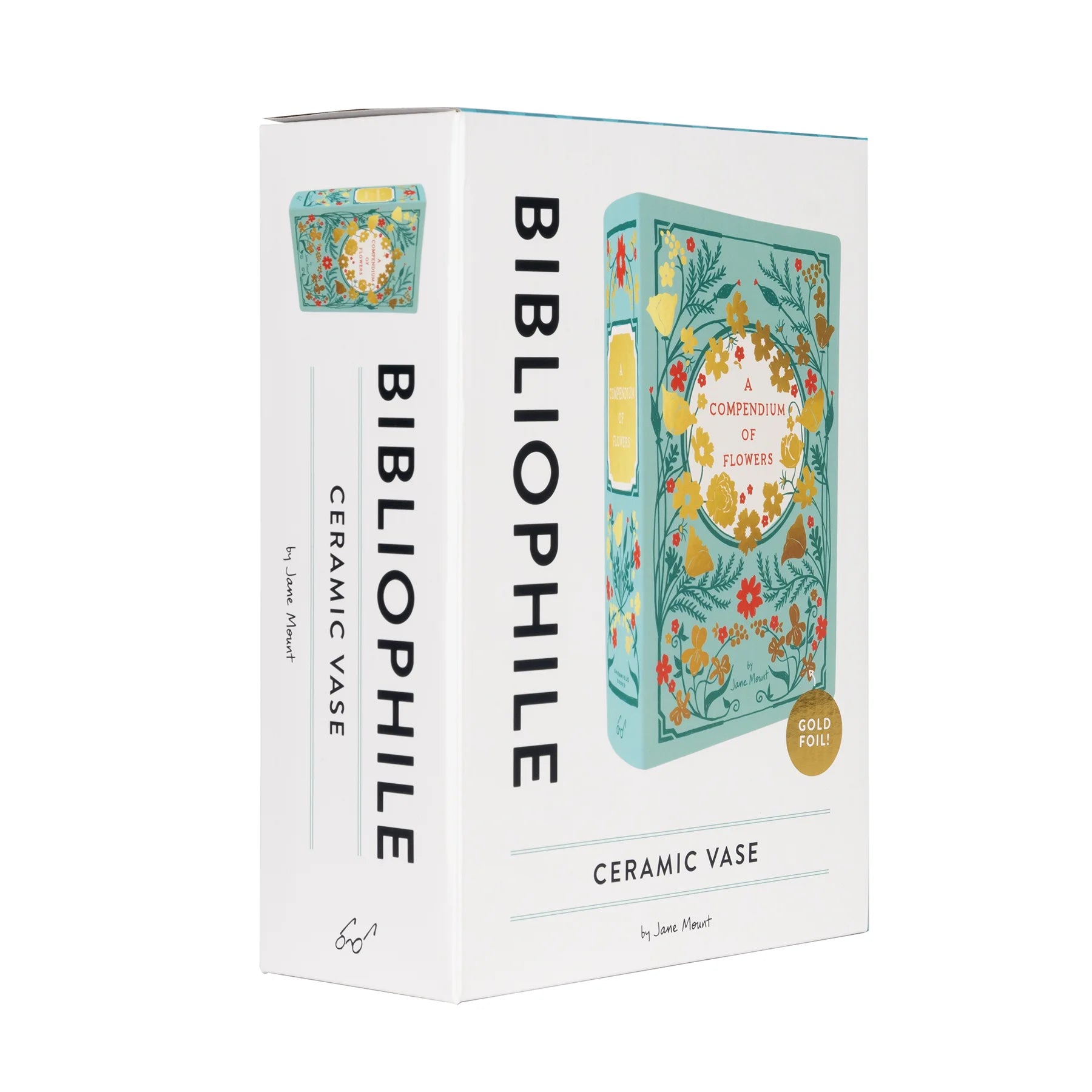 Compendium of Flowers Ceramic Book Vase