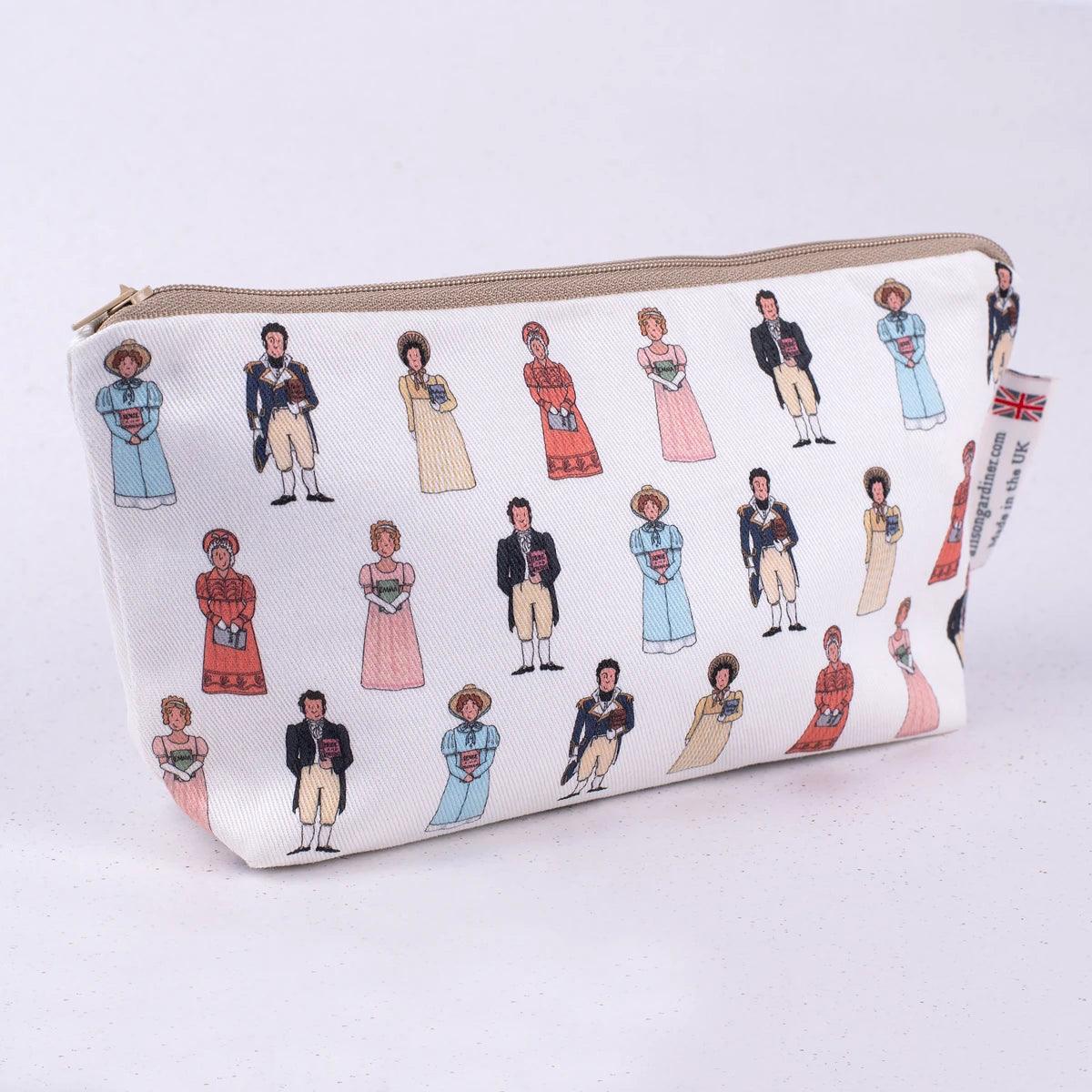 Jane Austen Character Cosmetics Bag - JaneAusten.co.uk