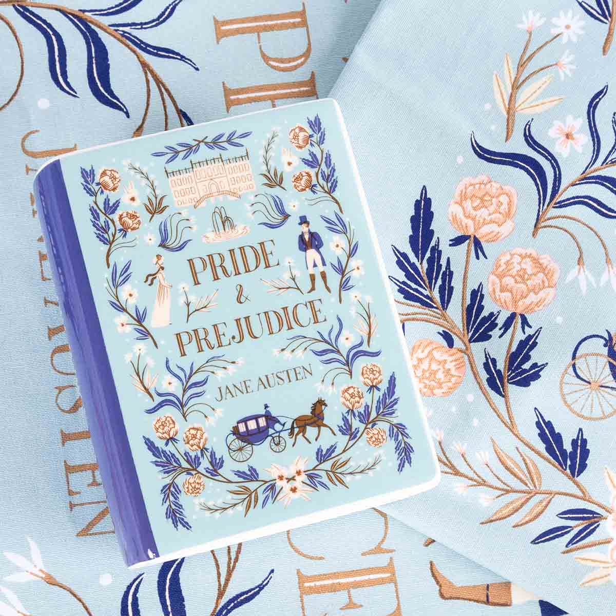 Pride and Prejudice Tote Bag, Mini Ceramic Vase and Tea Towel.