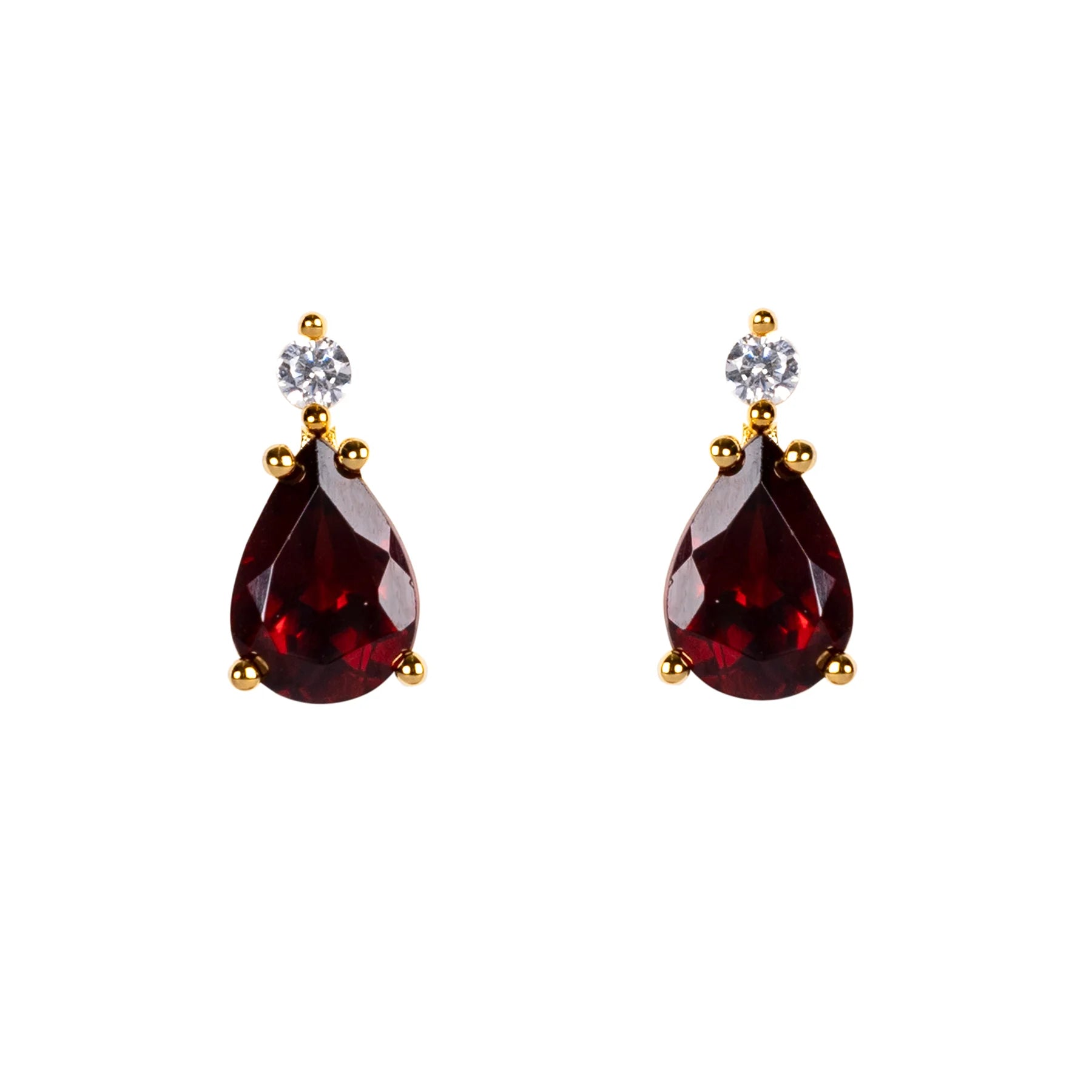 Elizabeth Bennet Garnet Drop Earrings