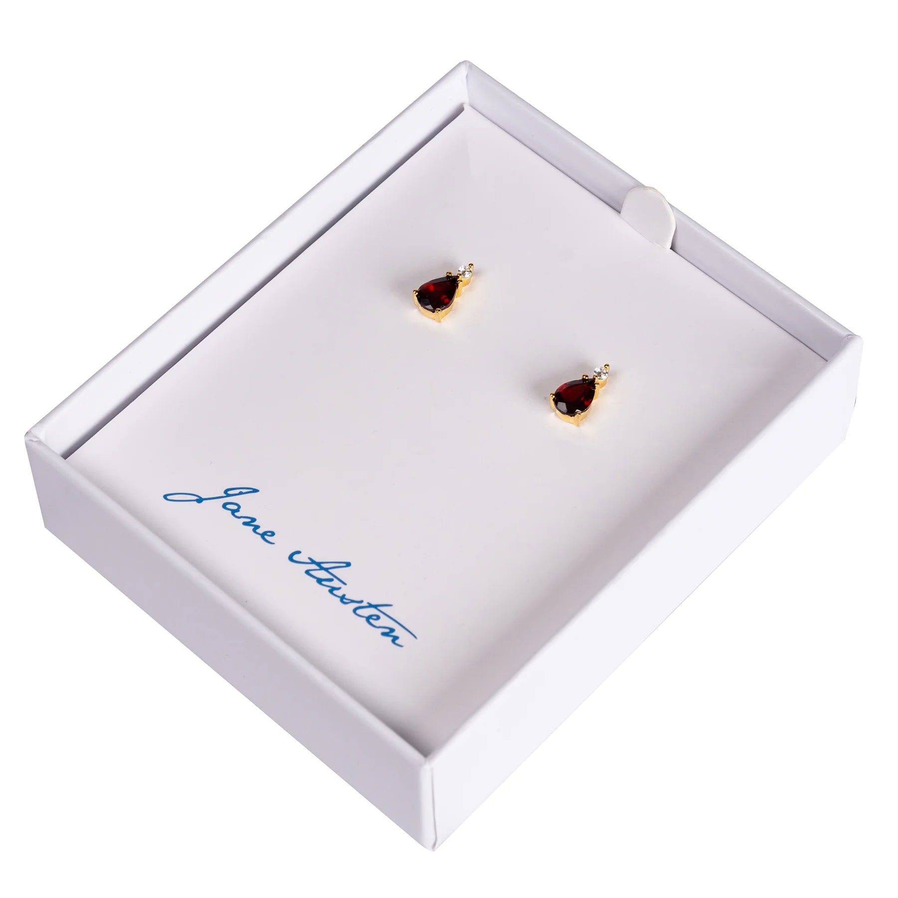 Elizabeth Bennet Garnet Drop Earrings