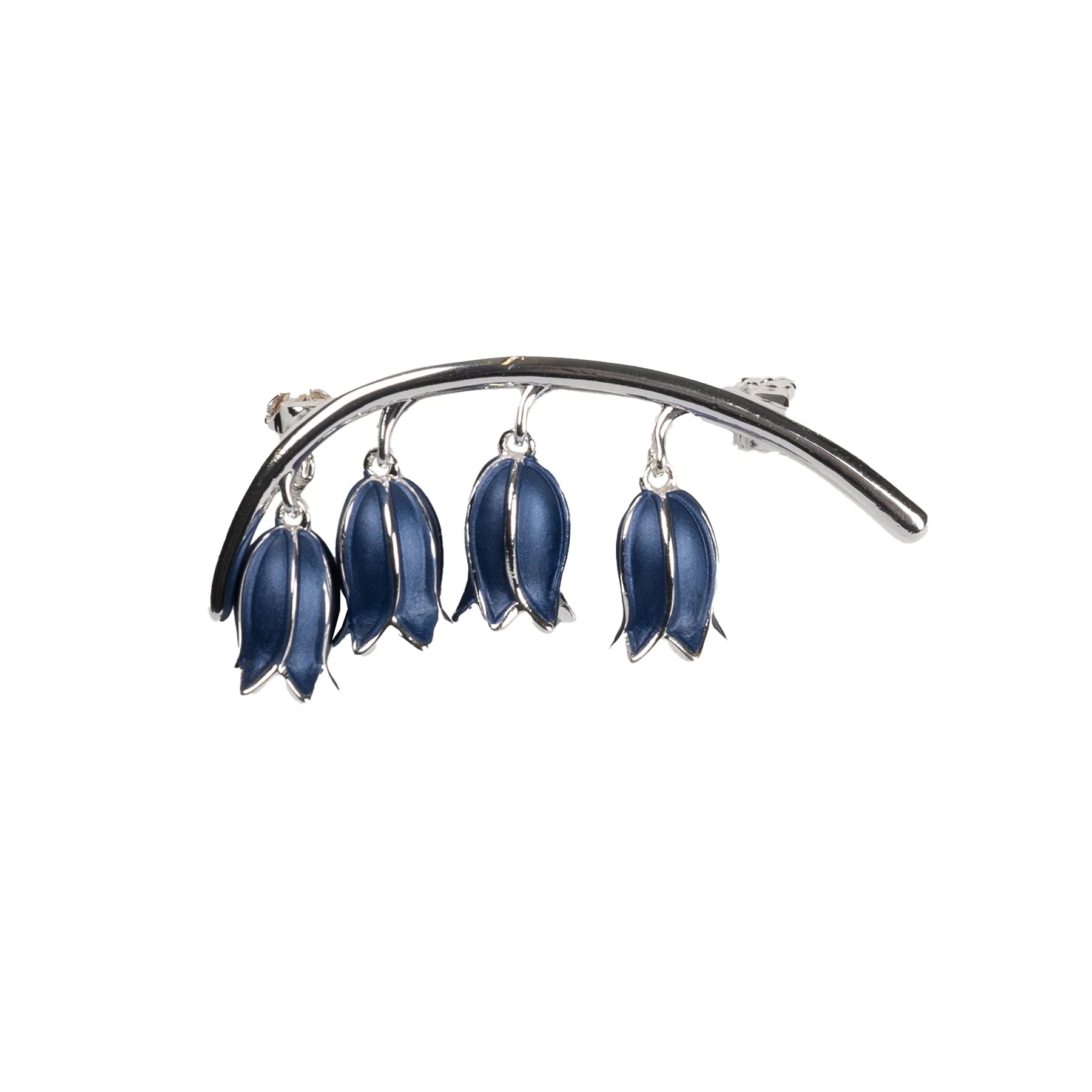Hartfield handgemaakte bluebell broche in zilver