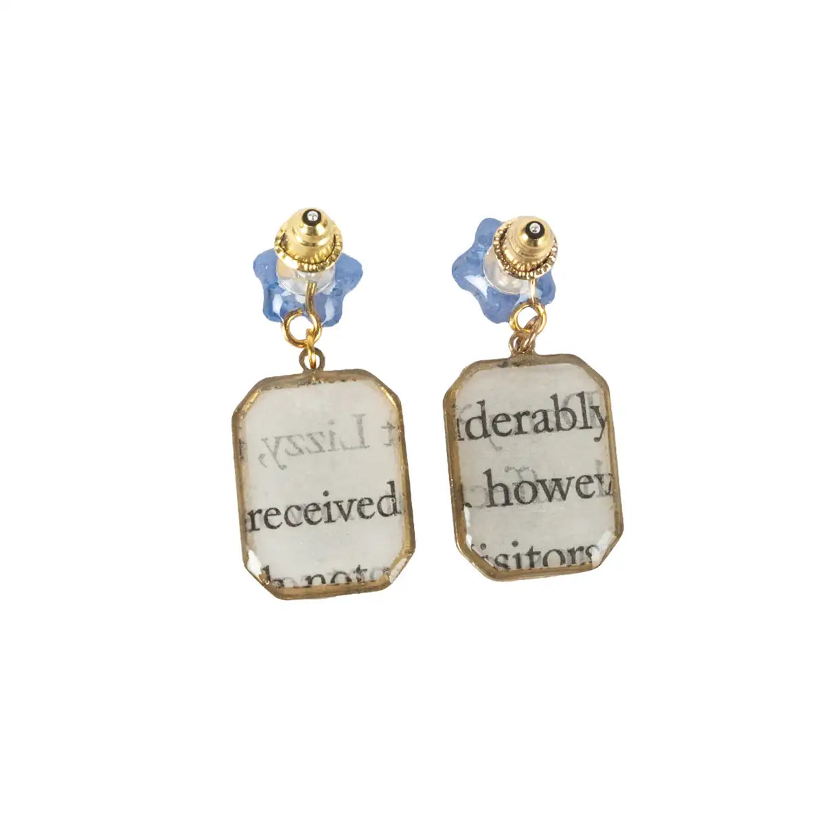 Jane Austen Book Page Mini Earring