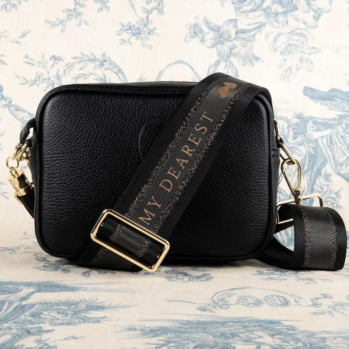 Jane Austen Customisable Leather Bag in Black