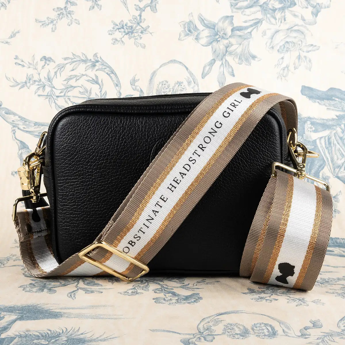 Jane Austen Customisable Leather Bag in Black