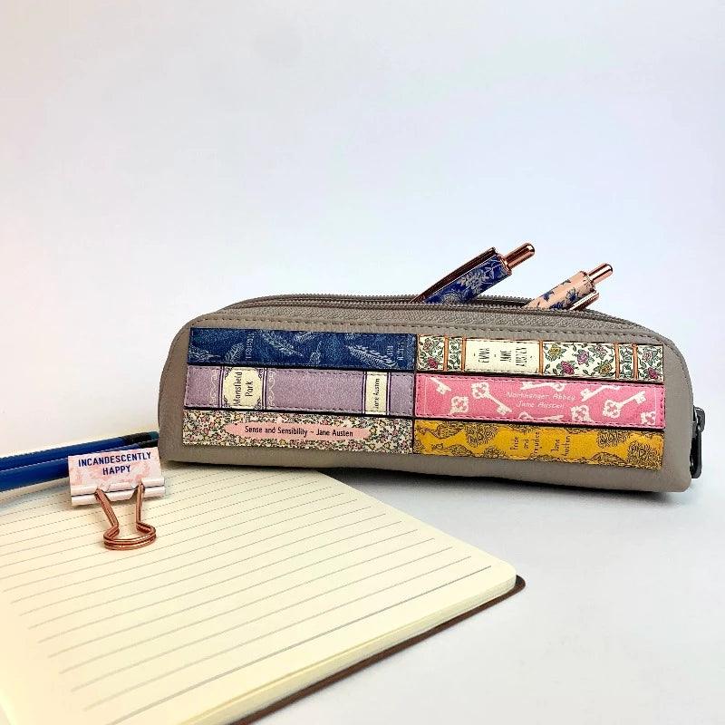 Copy of Jane Austen Pencil Case in Warm Grey - Books Design