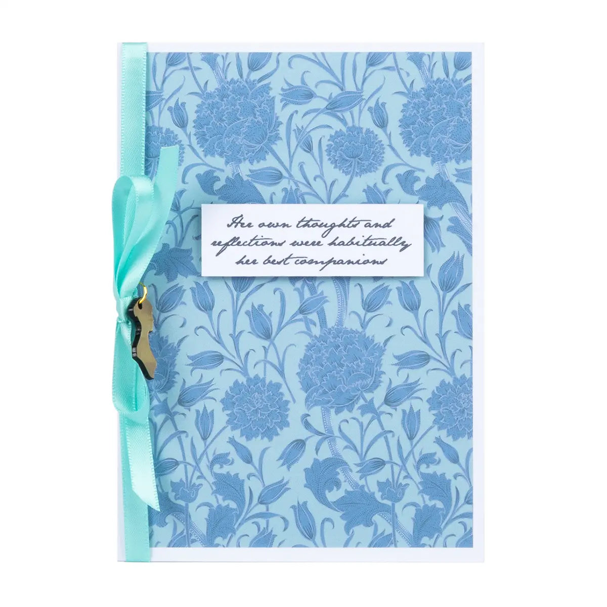 Blue Jane Austen themed greetings card featuring a quote from Mansfield Park