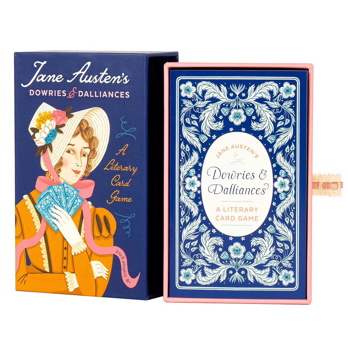 The Jane Austen Dowries and Dalliances game box open against a white background