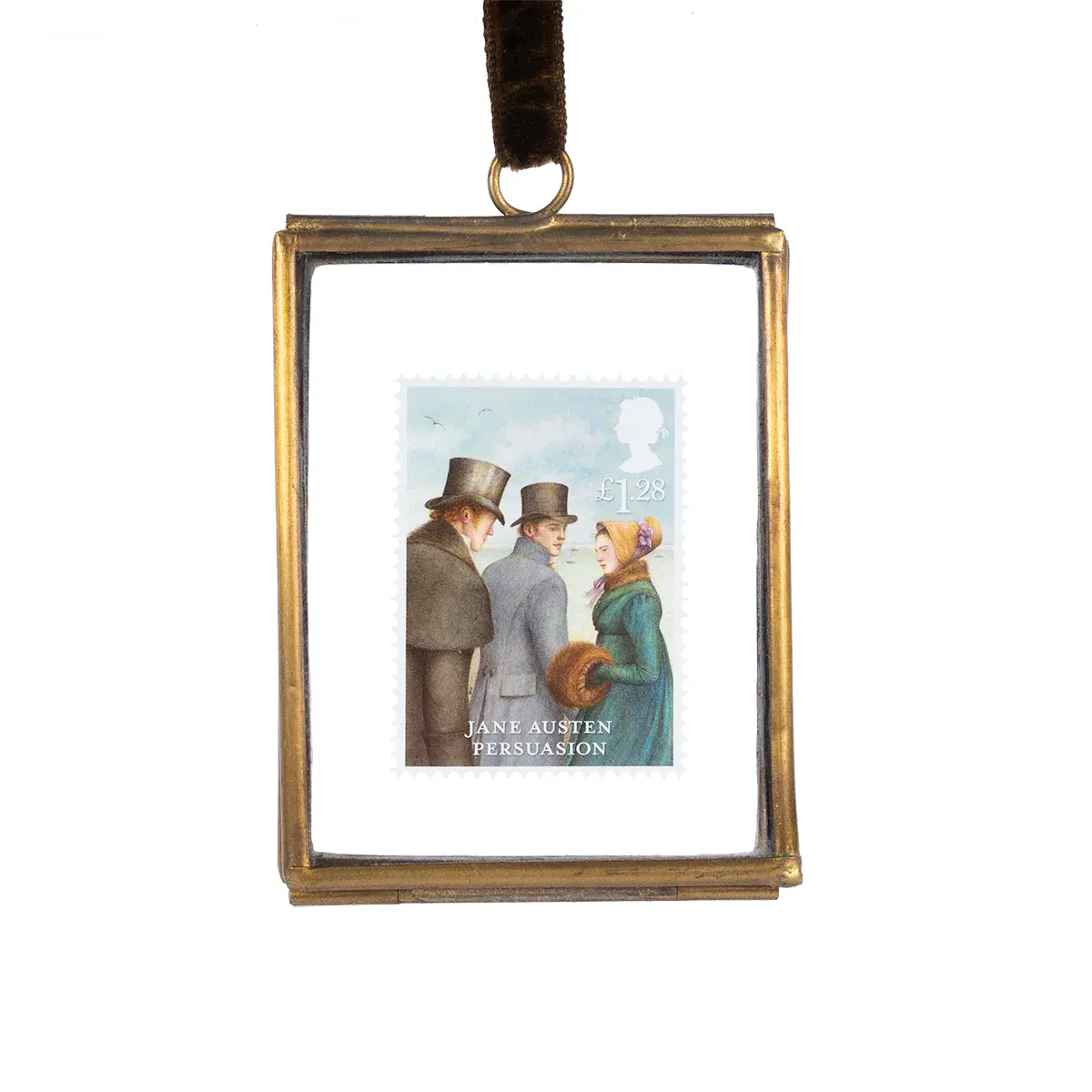 stamp in frame against white background