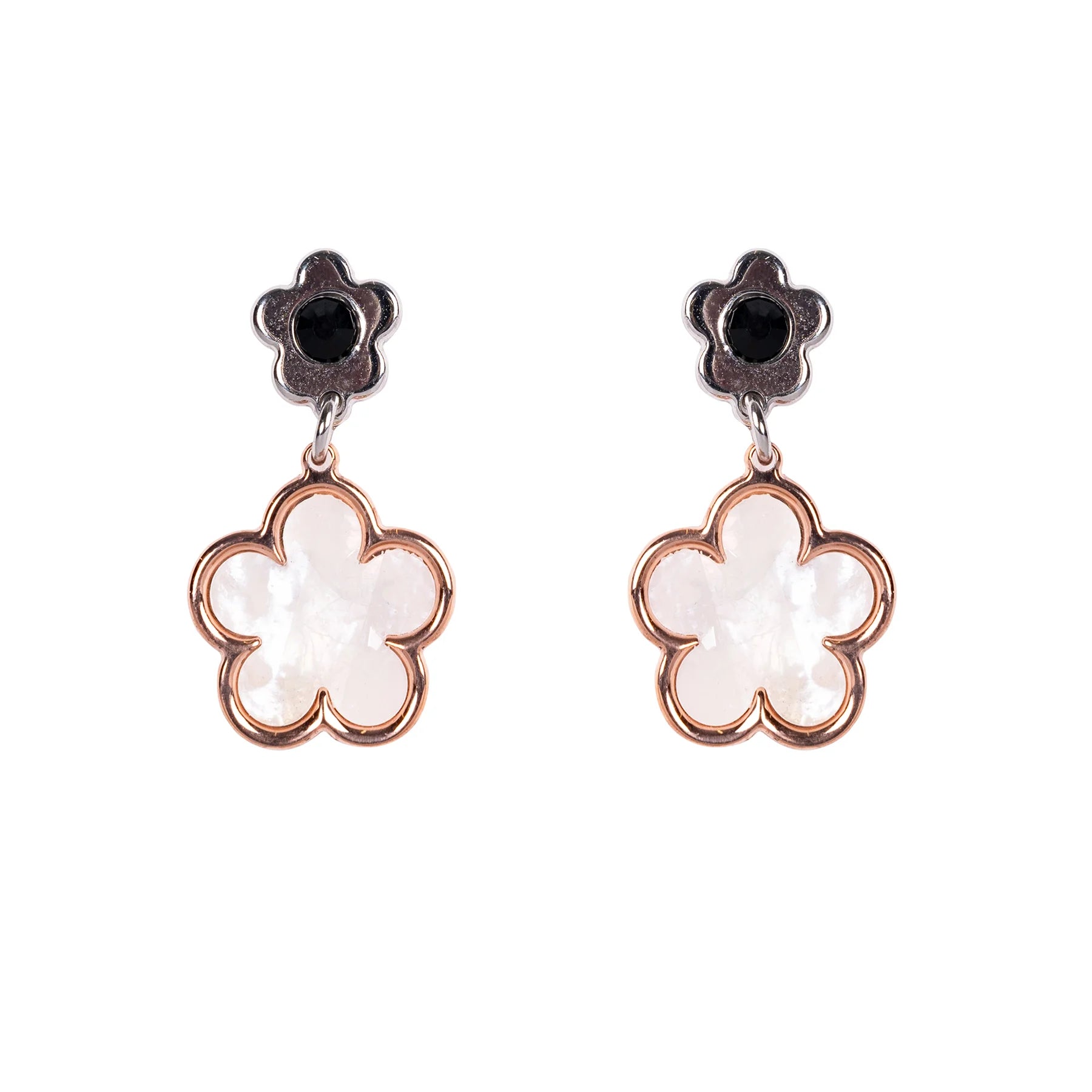 Mother of Pearl Flower Earrings