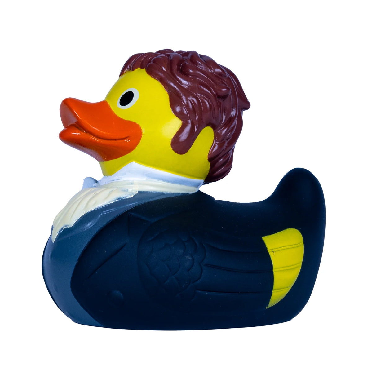 Side profile of Mr Darcy duck.