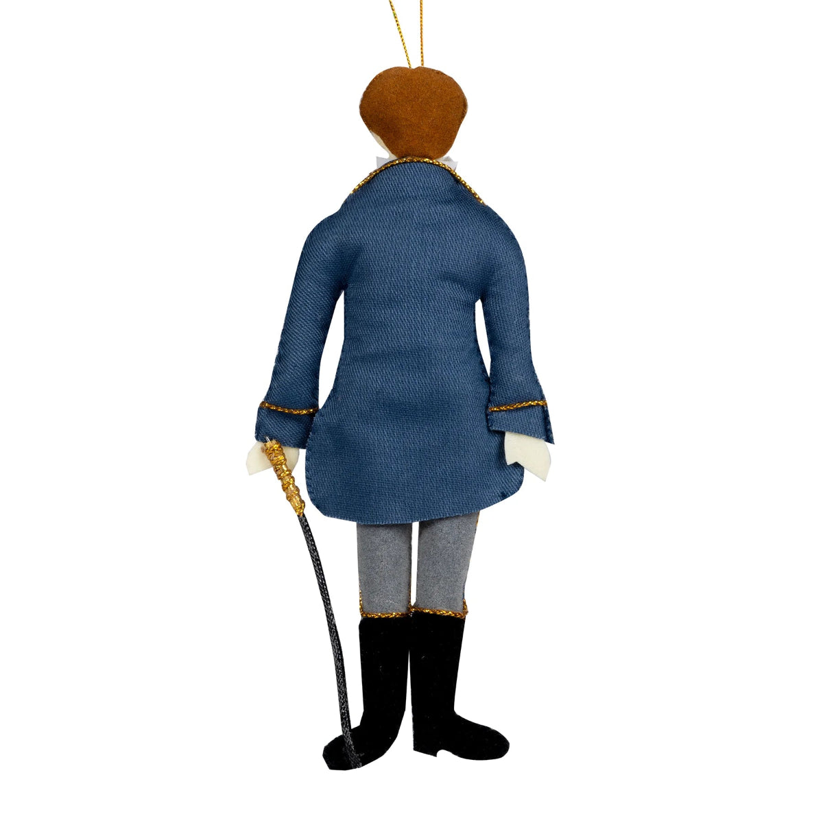 Back view of Mr Knightly doll decoration.