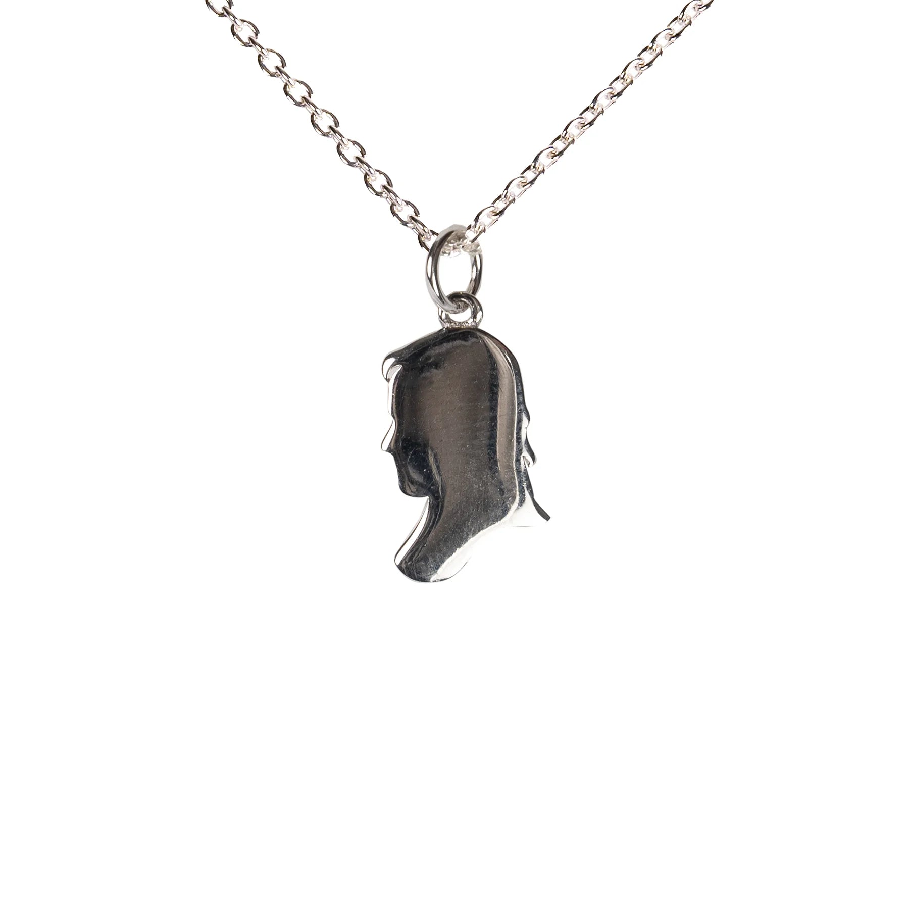 Mr. Darcy Inscribed Silhouette Necklace