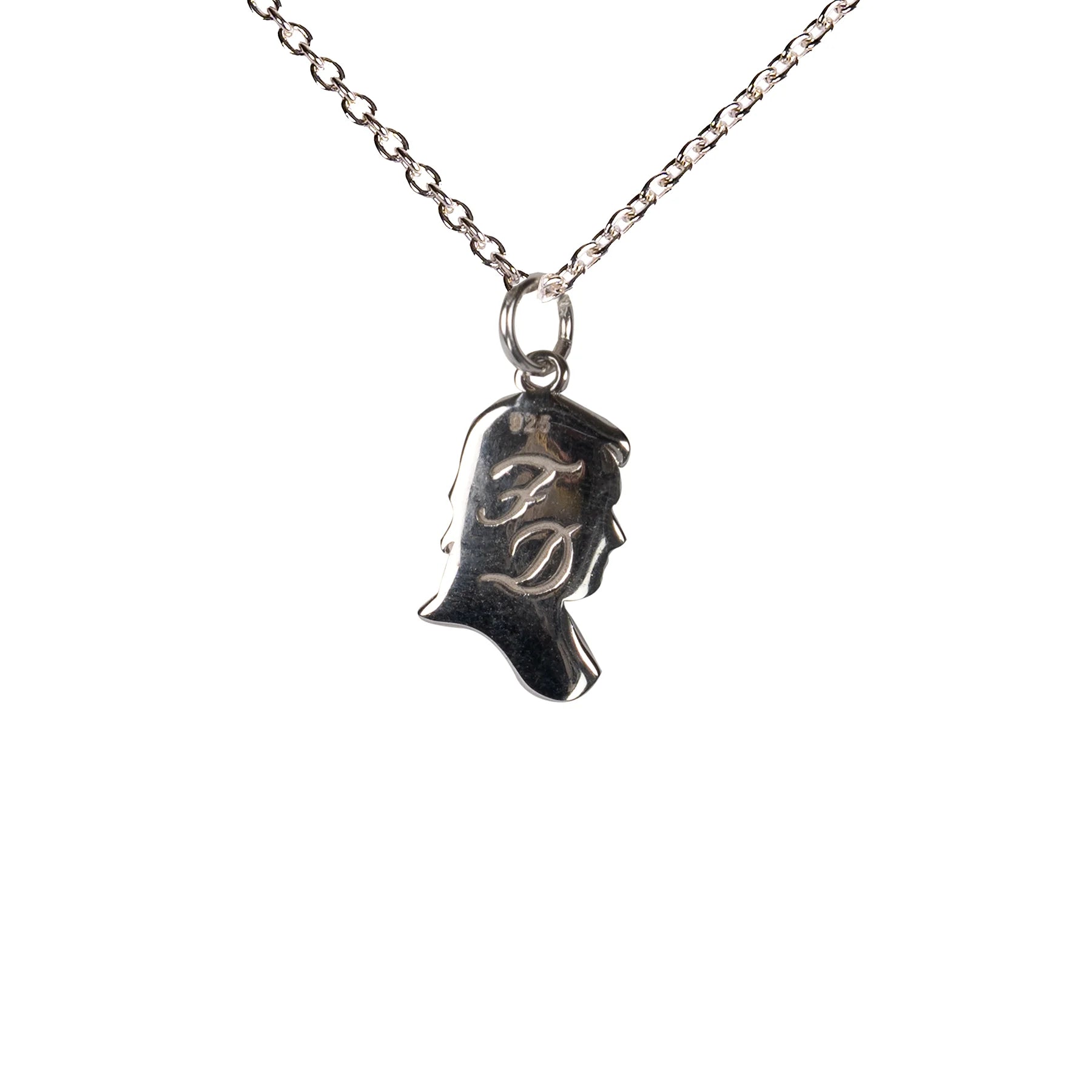 Mr. Darcy Inscribed Silhouette Necklace