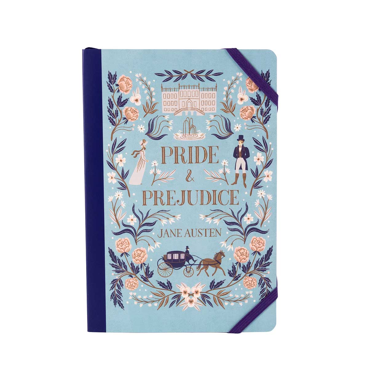 Pride and Prejudice Notebook on blank background