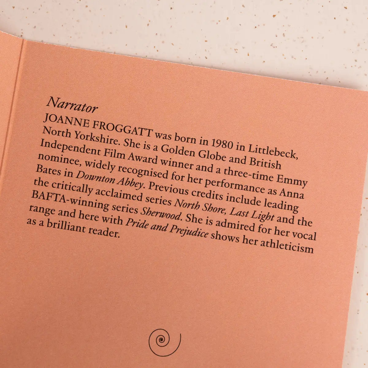 Pride and Prejudice audiobook card narrator information