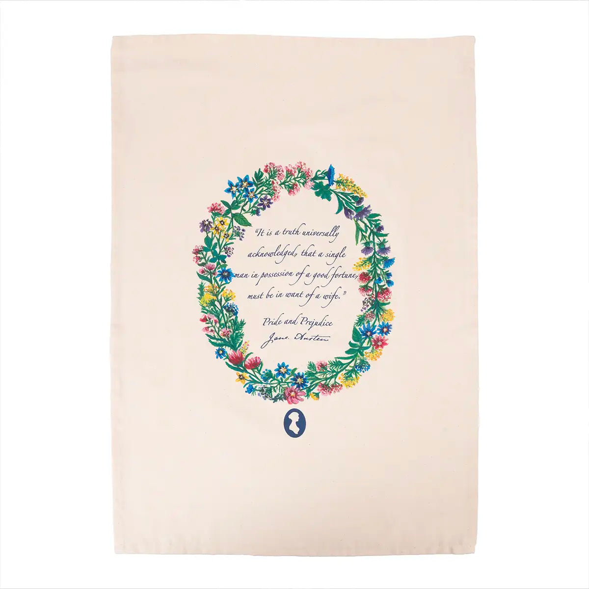 Pride and Prejudice Floral Tea Towel