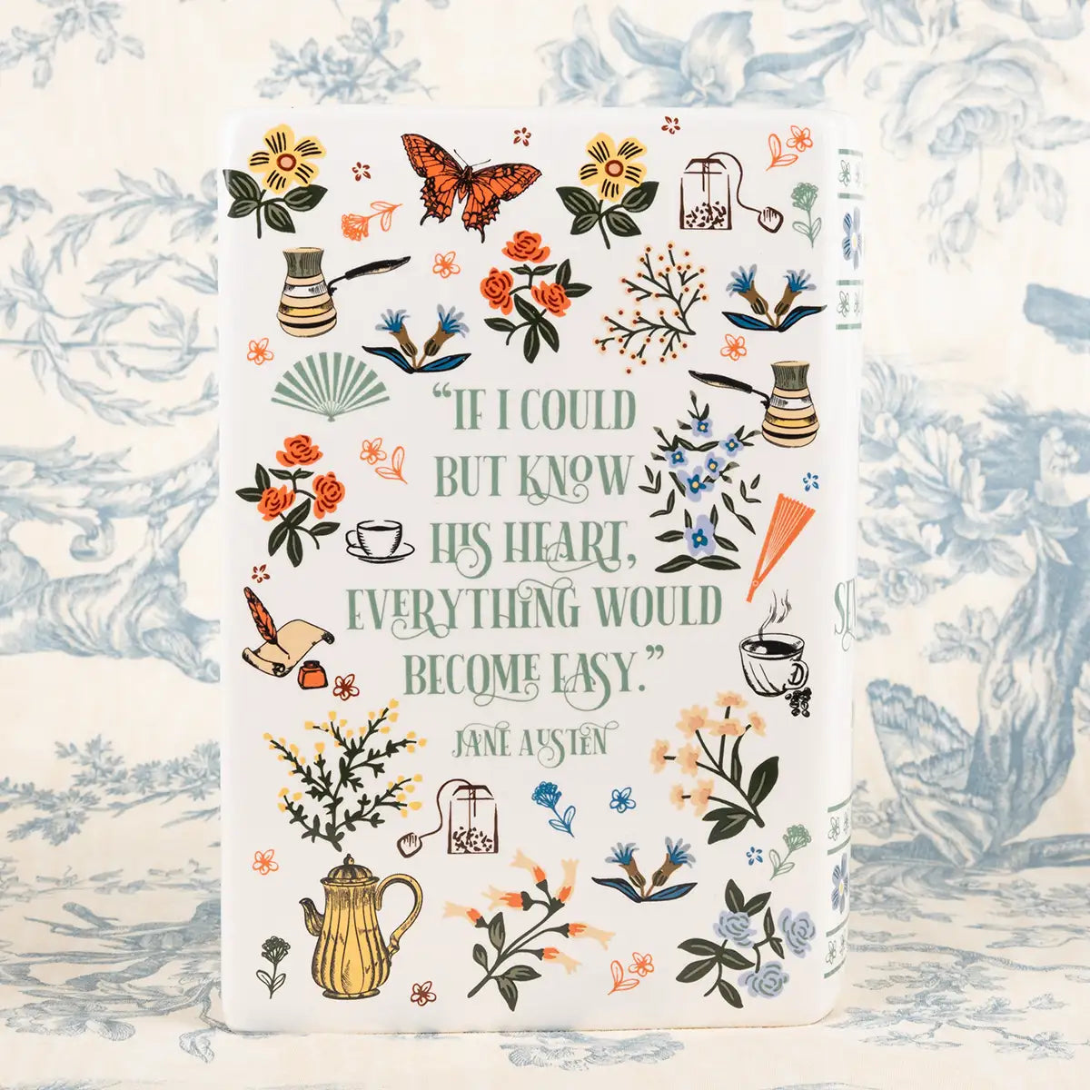 Back cover reads "If I could but know his heart, everything would become easy" - Jane Austen