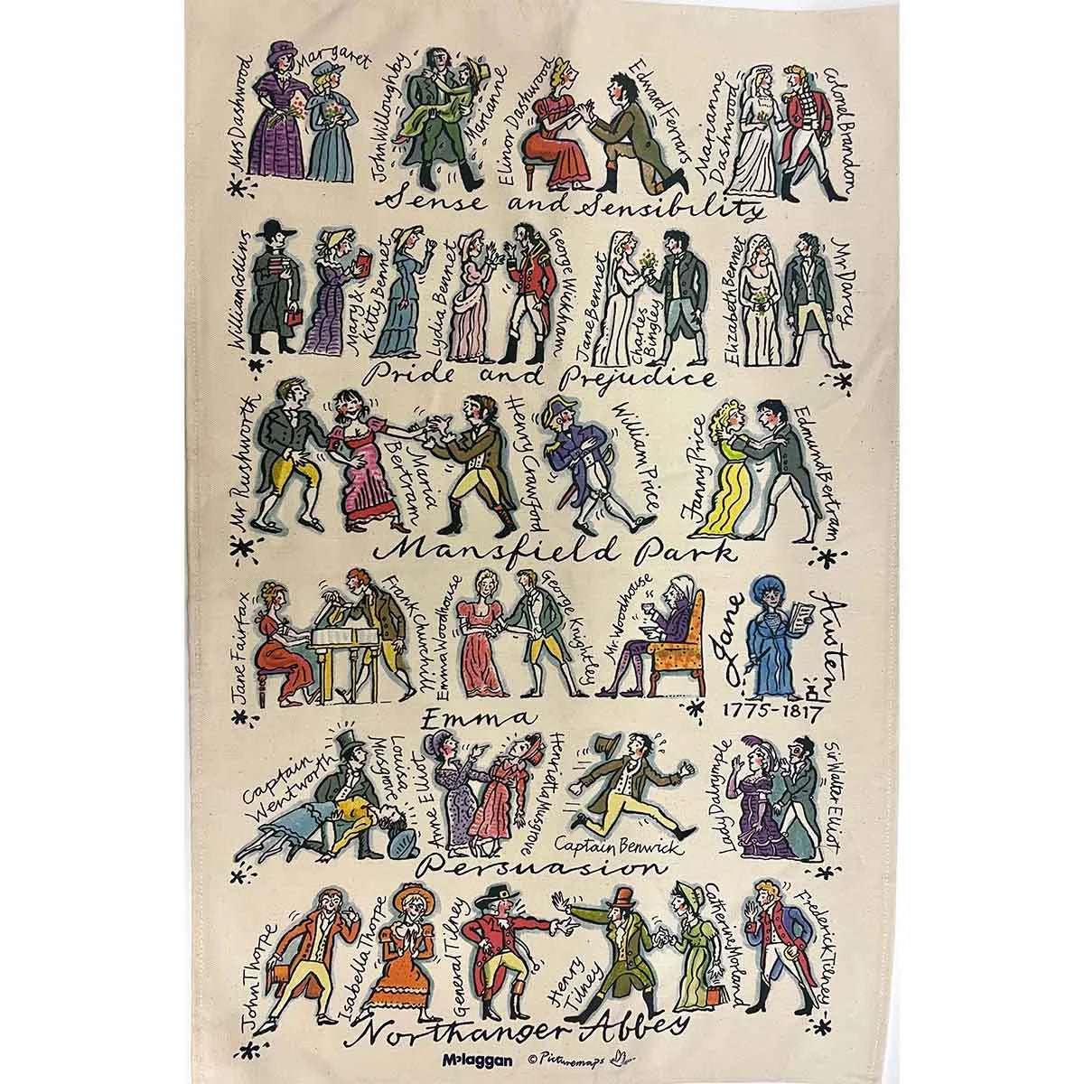 Jane Austen Charakter Geschirrtuch