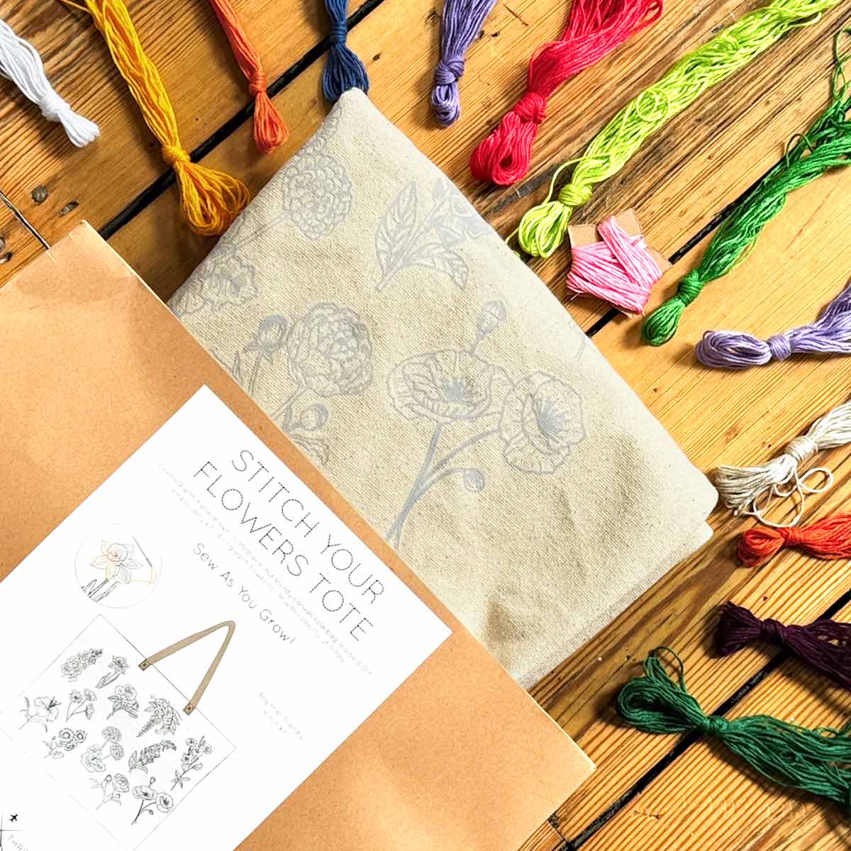 Bolsa de 'coser tu flores'