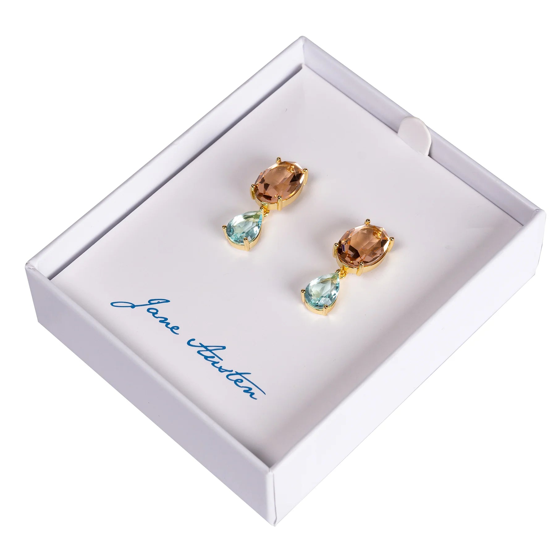 Genadores de gemas gemelos en Aqua y Peach