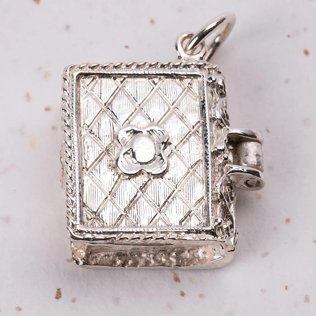 Mansfield Park Silver Book Charm Pendant - JaneAusten.co.uk