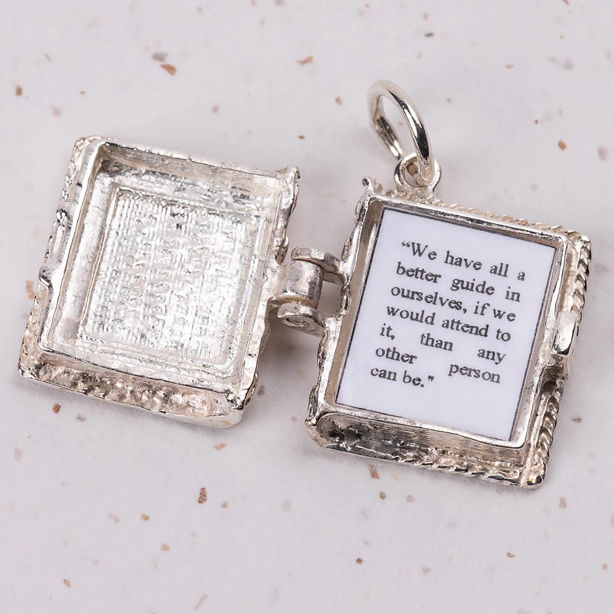 Mansfield Park Silver Book Charm Pendant - JaneAusten.co.uk