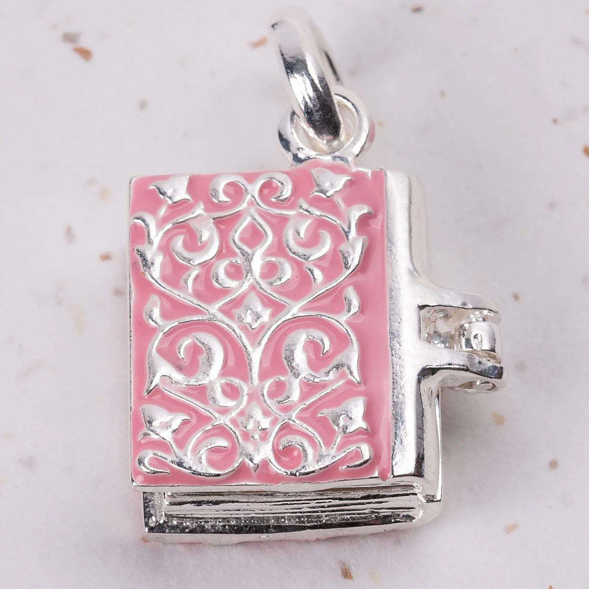 Sense and Sensibility Silver and Enamel Book Charm Pendant - JaneAusten.co.uk