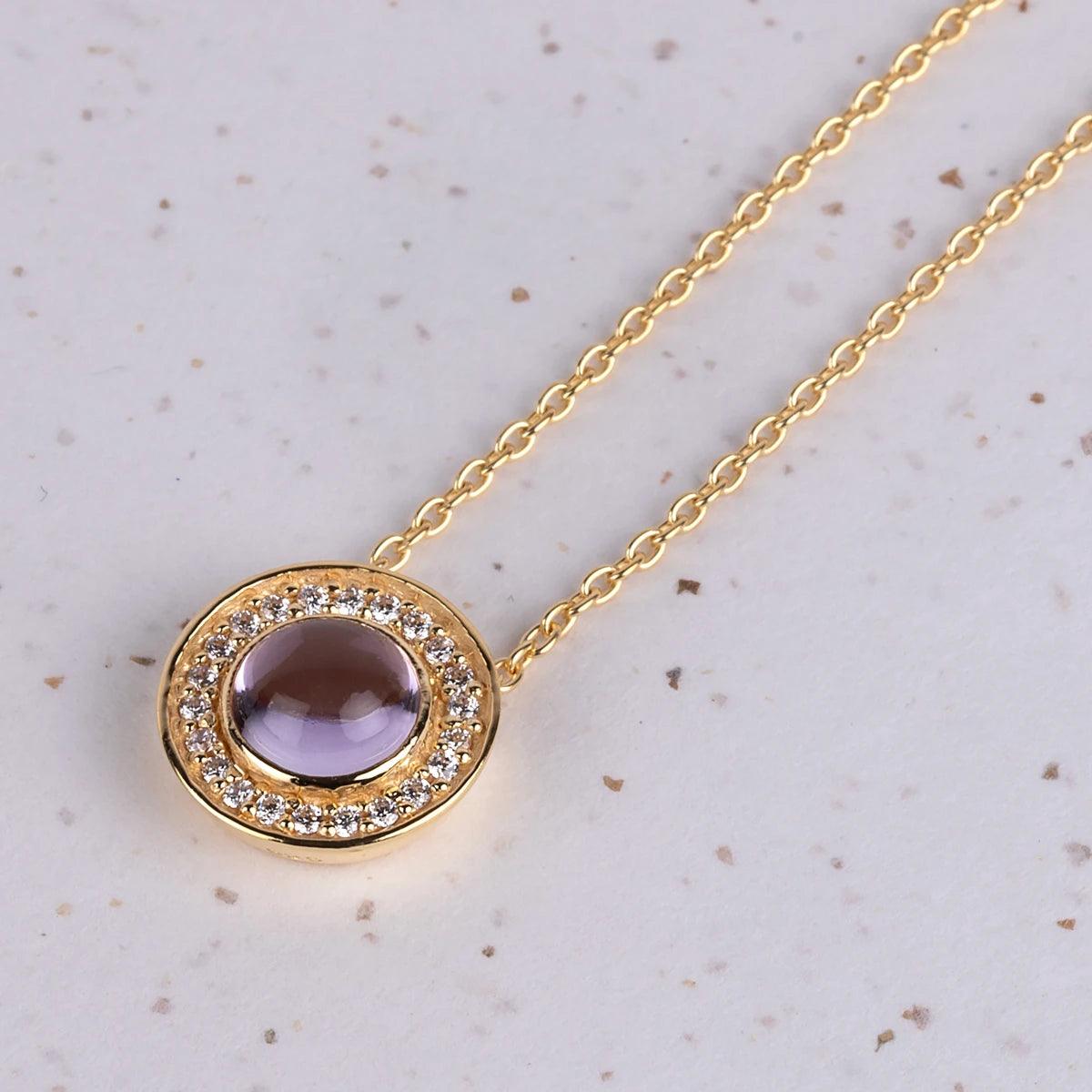 Caroline Bingley's Gold-Plated Amethyst Necklace - JaneAusten.co.uk