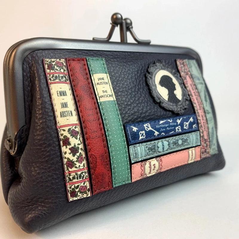 With a book spine design in an array of colours and patterns, our purses are both practical and elegant