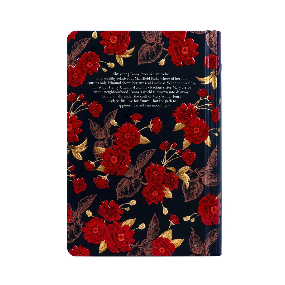 back cover of luxury edition of mansfield park by jane austen