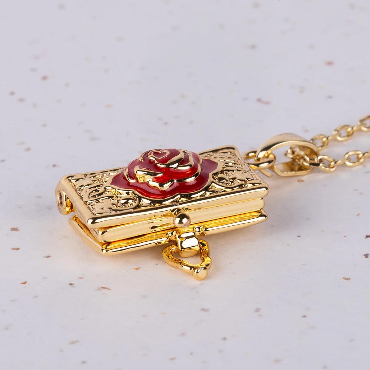 Rose Bud Locket Necklace - JaneAusten.co.uk