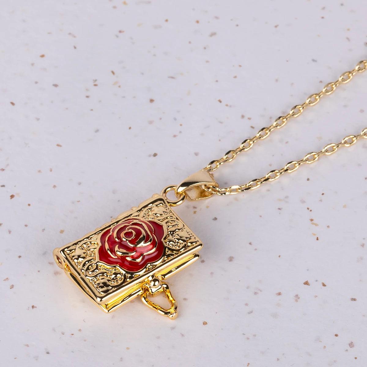Rose Bud Locket Necklace - JaneAusten.co.uk
