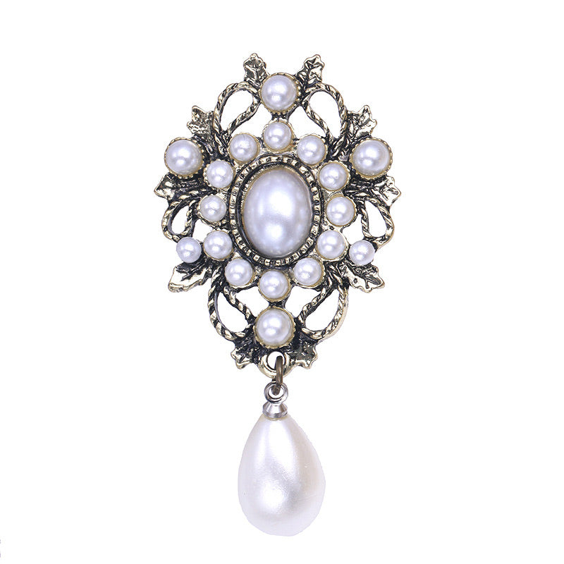 Regency Pearl and Gold Brooch