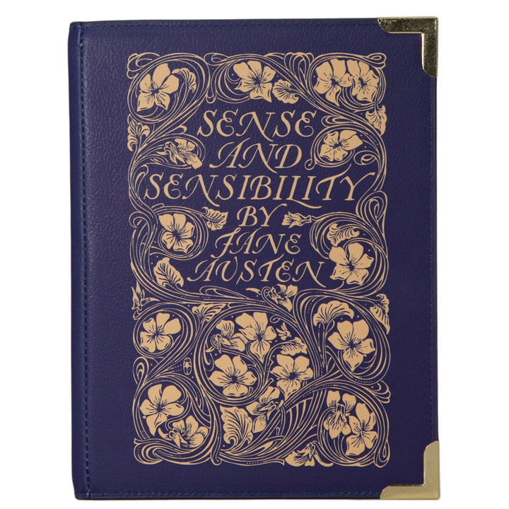 Crafted from vegan leather, our exquisite bag features a beautiful gold flowers, taken from the artwork of the iconic Sense and Sensibility edition featuring Chris Hammond's cover illustrations. 