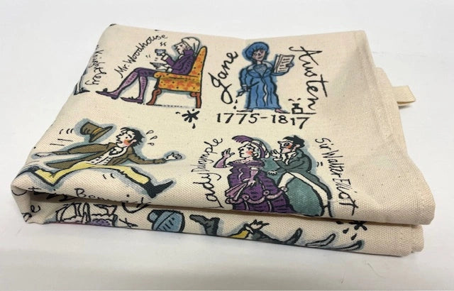 Jane Austen Character Tea Towel