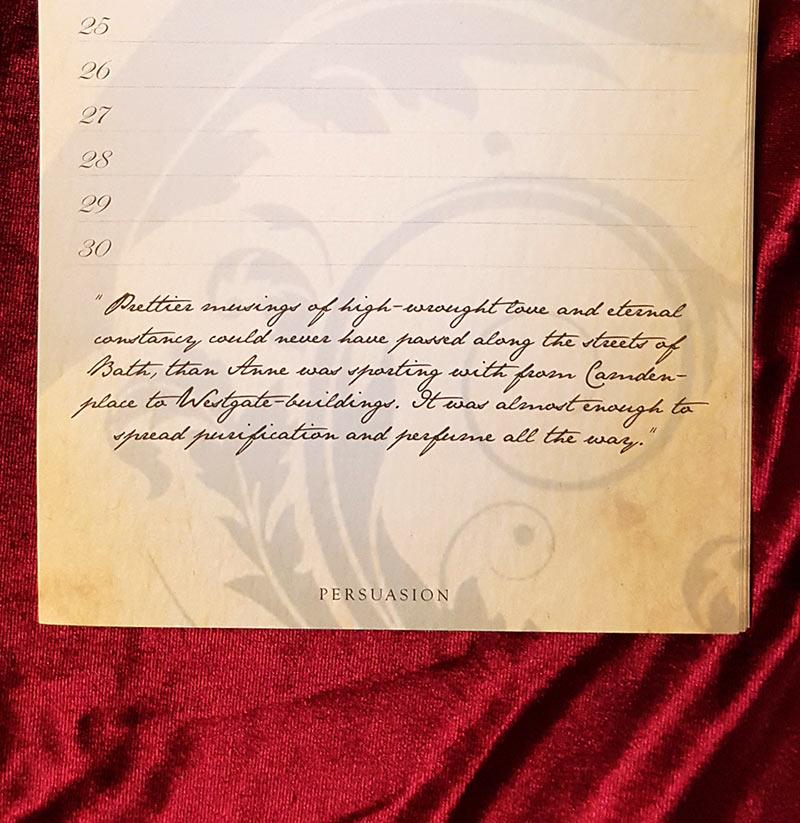 Jane Austen Calendar. Birthday and Anniversary - JaneAusten.co.uk