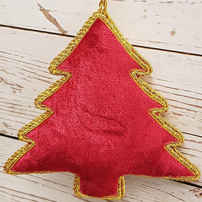 Christmas Tree - Embroidered Tree Decoration - Handmade - JaneAusten.co.uk