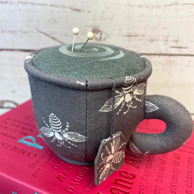 Jane Austen Sewing - Teacup Bees Pin Cushion - JaneAusten.co.uk