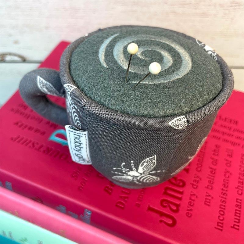 Jane Austen Sewing - Teacup Bees Pin Cushion - JaneAusten.co.uk