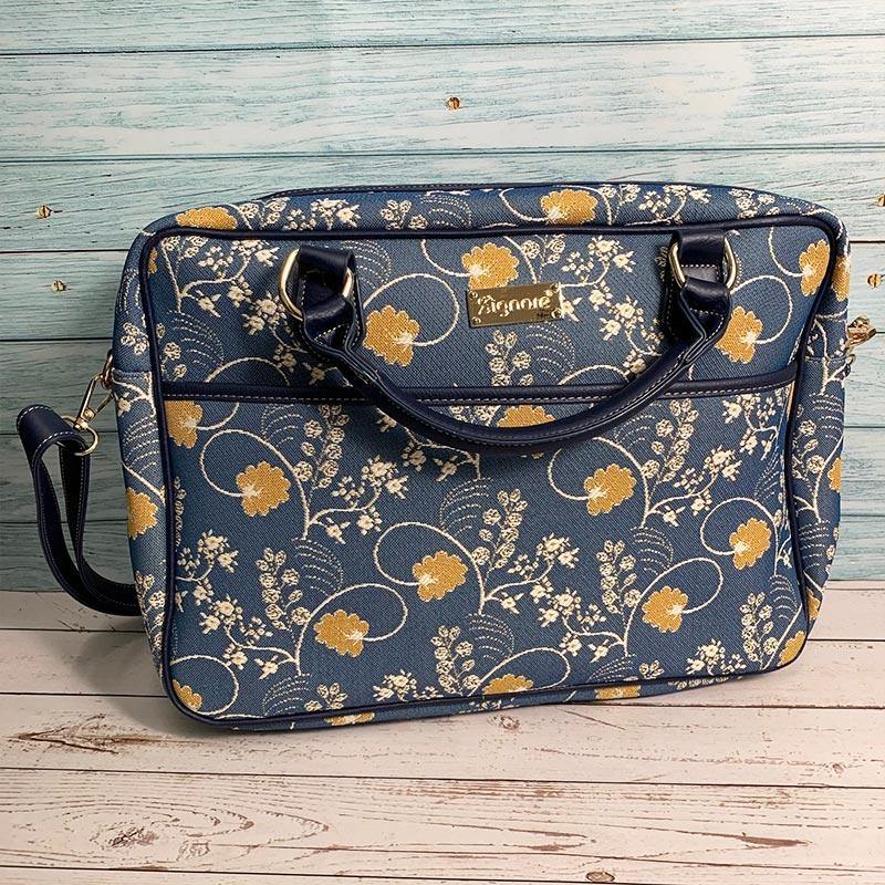Jane Austen Blue Oak Laptop Bag - JaneAusten.co.uk