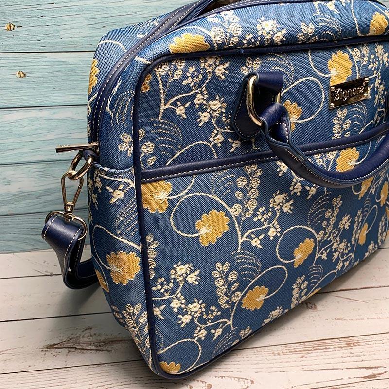 Jane Austen Blue Oak Laptop Bag - JaneAusten.co.uk